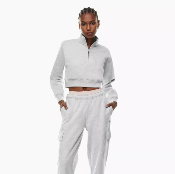 Tna Cozy Fleece Perfect 1/4 Zip Sweatshirt - Picture 1 of 6
